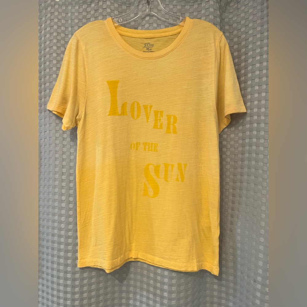 J. Crew Soft Yellow “Lover of the Sun” Graphic Tee